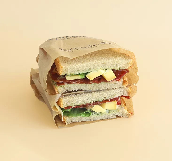 Sandwich Tranché coppa, tomme et ail des ours