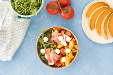 Salade melon et jambon cru